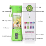 Gray Go Away Portable 6-Blade Rechargeable Juicer Blender - Image 2