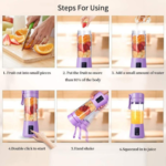 Gray Go Away Portable 6-Blade Rechargeable Juicer Blender - Image 4