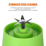 Gray Go Away Portable 6-Blade Rechargeable Juicer Blender - Image 5