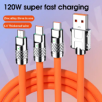 Gray Go Away 3-in-1 Fast Charging Data Cable - Image 2